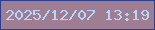 文字の大きさ：4、枠の色：2b3f91、背景の色：9f7e93、文字の色：b3d8fc 無料ブログパーツのブログ時計