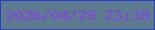 文字の大きさ：3、枠の色：2b3fc3、背景の色：5c7b8f、文字の色：8445e1 無料ブログパーツのブログ時計