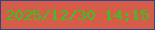 文字の大きさ：5、枠の色：2b468f、背景の色：d45c49、文字の色：2ec81f 無料ブログパーツのブログ時計