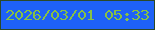 文字の大きさ：1、枠の色：2b4927、背景の色：1e61f7、文字の色：87c144 無料ブログパーツのブログ時計