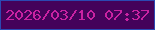 文字の大きさ：2、枠の色：2b49b2、背景の色：44025a、文字の色：c922a2 無料ブログパーツのブログ時計