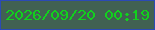 文字の大きさ：5、枠の色：2b4ab5、背景の色：416152、文字の色：11d11d 無料ブログパーツのブログ時計