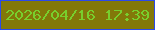 文字の大きさ：2、枠の色：2b4aea、背景の色：827809、文字の色：78cf2d 無料ブログパーツのブログ時計