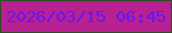 文字の大きさ：1、枠の色：2b4e21、背景の色：b72191、文字の色：6616f3 無料ブログパーツのブログ時計