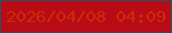 文字の大きさ：5、枠の色：2b4f60、背景の色：b80b16、文字の色：c92d06 無料ブログパーツのブログ時計