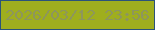 文字の大きさ：5、枠の色：2b537a、背景の色：9fae1e、文字の色：8d965c 無料ブログパーツのブログ時計