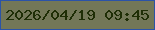 文字の大きさ：1、枠の色：2b53a8、背景の色：737758、文字の色：1f2e06 無料ブログパーツのブログ時計