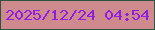 文字の大きさ：2、枠の色：2b553e、背景の色：cf8a8d、文字の色：921de2 無料ブログパーツのブログ時計