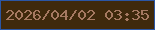 文字の大きさ：1、枠の色：2b56a5、背景の色：3f290c、文字の色：a67961 無料ブログパーツのブログ時計