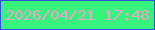 文字の大きさ：2、枠の色：2b57d7、背景の色：37f27d、文字の色：eaa2c6 無料ブログパーツのブログ時計