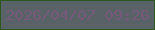 文字の大きさ：2、枠の色：2b581c、背景の色：596267、文字の色：765978 無料ブログパーツのブログ時計