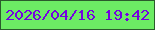 文字の大きさ：3、枠の色：2b5b2c、背景の色：6cec64、文字の色：7402e0 無料ブログパーツのブログ時計