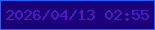 文字の大きさ：3、枠の色：2b5cff、背景の色：1a0079、文字の色：541aca 無料ブログパーツのブログ時計