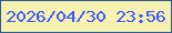 文字の大きさ：4、枠の色：2b5d8e、背景の色：f6f0b1、文字の色：3c58ff 無料ブログパーツのブログ時計