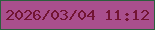 文字の大きさ：4、枠の色：2b5f3d、背景の色：a94f8d、文字の色：721433 無料ブログパーツのブログ時計