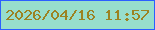 文字の大きさ：3、枠の色：2b5fff、背景の色：97decc、文字の色：9c8222 無料ブログパーツのブログ時計
