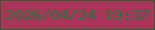 文字の大きさ：5、枠の色：2b612d、背景の色：ab345a、文字の色：21793d 無料ブログパーツのブログ時計