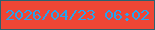 文字の大きさ：2、枠の色：2b626f、背景の色：ef4635、文字の色：27a3ed 無料ブログパーツのブログ時計