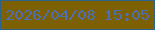 文字の大きさ：5、枠の色：2b638b、背景の色：7d6002、文字の色：4c70b4 無料ブログパーツのブログ時計