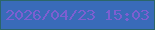 文字の大きさ：3、枠の色：2b6669、背景の色：396bb9、文字の色：7c5fd1 無料ブログパーツのブログ時計