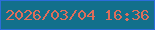 文字の大きさ：1、枠の色：2b6dda、背景の色：12708b、文字の色：de6e5b 無料ブログパーツのブログ時計