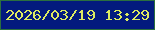 文字の大きさ：2、枠の色：2b6f3f、背景の色：031a7e、文字の色：ddeb61 無料ブログパーツのブログ時計