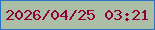 文字の大きさ：5、枠の色：2b74c4、背景の色：adbea6、文字の色：92003c 無料ブログパーツのブログ時計