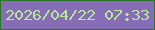 文字の大きさ：5、枠の色：2b7626、背景の色：866db6、文字の色：b8e69a 無料ブログパーツのブログ時計