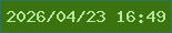 文字の大きさ：1、枠の色：2b765d、背景の色：3d7210、文字の色：b1ec98 無料ブログパーツのブログ時計