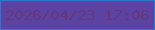 文字の大きさ：2、枠の色：2b77d1、背景の色：5a43a3、文字の色：66387b 無料ブログパーツのブログ時計