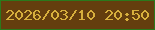 文字の大きさ：2、枠の色：2b791c、背景の色：643e0e、文字の色：d7af3d 無料ブログパーツのブログ時計