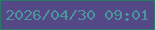文字の大きさ：3、枠の色：2b7969、背景の色：544887、文字の色：4b969d 無料ブログパーツのブログ時計