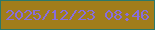 文字の大きさ：1、枠の色：2b796a、背景の色：a17d1b、文字の色：886ddc 無料ブログパーツのブログ時計