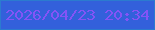 文字の大きさ：1、枠の色：2b7bcf、背景の色：3360db、文字の色：8354f6 無料ブログパーツのブログ時計