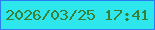 文字の大きさ：2、枠の色：2b7cf0、背景の色：2de7ec、文字の色：368137 無料ブログパーツのブログ時計