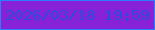 文字の大きさ：1、枠の色：2b7efb、背景の色：8722d8、文字の色：2b4bdc 無料ブログパーツのブログ時計