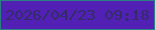 文字の大きさ：1、枠の色：2b8082、背景の色：5220b5、文字の色：322d69 無料ブログパーツのブログ時計
