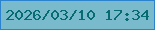 文字の大きさ：1、枠の色：2b83cd、背景の色：79bacd、文字の色：066c72 無料ブログパーツのブログ時計