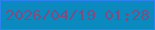 文字の大きさ：4、枠の色：2b83ee、背景の色：0b8abf、文字の色：7a4e81 無料ブログパーツのブログ時計