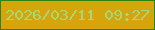 文字の大きさ：2、枠の色：2b8413、背景の色：d6a50b、文字の色：a1da78 無料ブログパーツのブログ時計