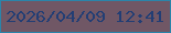 文字の大きさ：3、枠の色：2b84a9、背景の色：705765、文字の色：233e74 無料ブログパーツのブログ時計