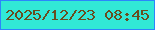 文字の大きさ：2、枠の色：2b85fc、背景の色：31e8d6、文字の色：684d1f 無料ブログパーツのブログ時計