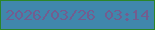 文字の大きさ：2、枠の色：2b8628、背景の色：4087ac、文字の色：735d8f 無料ブログパーツのブログ時計