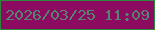 文字の大きさ：1、枠の色：2b883d、背景の色：8d0a61、文字の色：57846f 無料ブログパーツのブログ時計