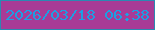 文字の大きさ：3、枠の色：2b89b2、背景の色：a83b96、文字の色：1c9fe3 無料ブログパーツのブログ時計