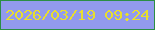 文字の大きさ：2、枠の色：2b8e44、背景の色：929aed、文字の色：e8de2e 無料ブログパーツのブログ時計