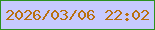 文字の大きさ：3、枠の色：2b921f、背景の色：c7cafe、文字の色：b96f0f 無料ブログパーツのブログ時計