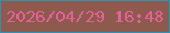 文字の大きさ：4、枠の色：2b93b9、背景の色：8e5a4e、文字の色：e46199 無料ブログパーツのブログ時計