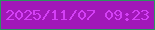 文字の大きさ：2、枠の色：2b945f、背景の色：a117b8、文字の色：d440f6 無料ブログパーツのブログ時計