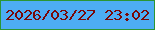 文字の大きさ：1、枠の色：2b9634、背景の色：4dadf4、文字の色：790807 無料ブログパーツのブログ時計